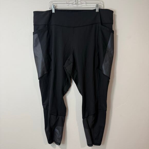 REI Co-op Womens Screeline Hike Tights Leggings Pockets Black Plus 3X Active Run - Picture 1 of 9